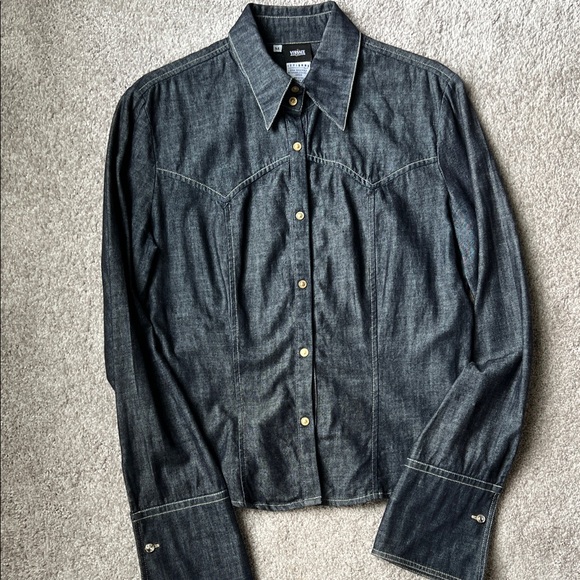 Versace Dark Denim Shirt - Picture 1 of 4